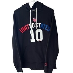 Umbro United States‎ Soccer 10 Black Hoodie Kids Size M Made in Jordan